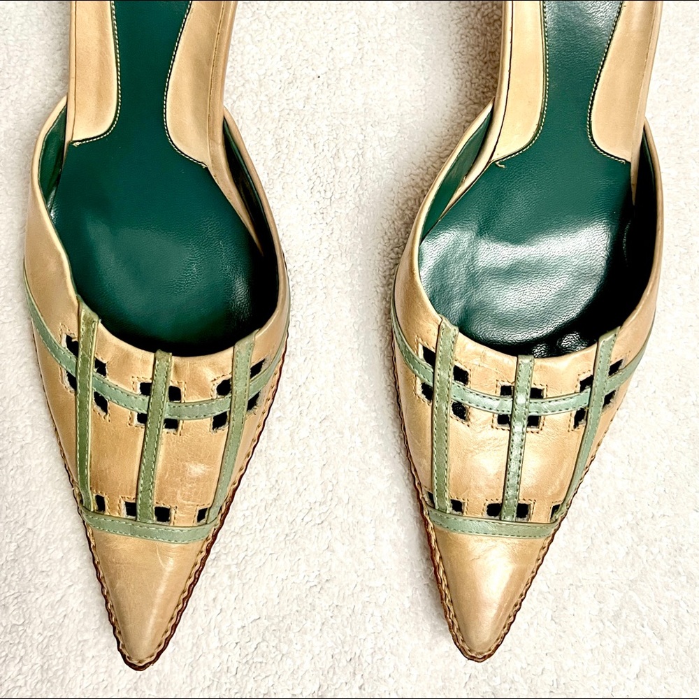 Comfortable, stylish well made leather heels size 9 M